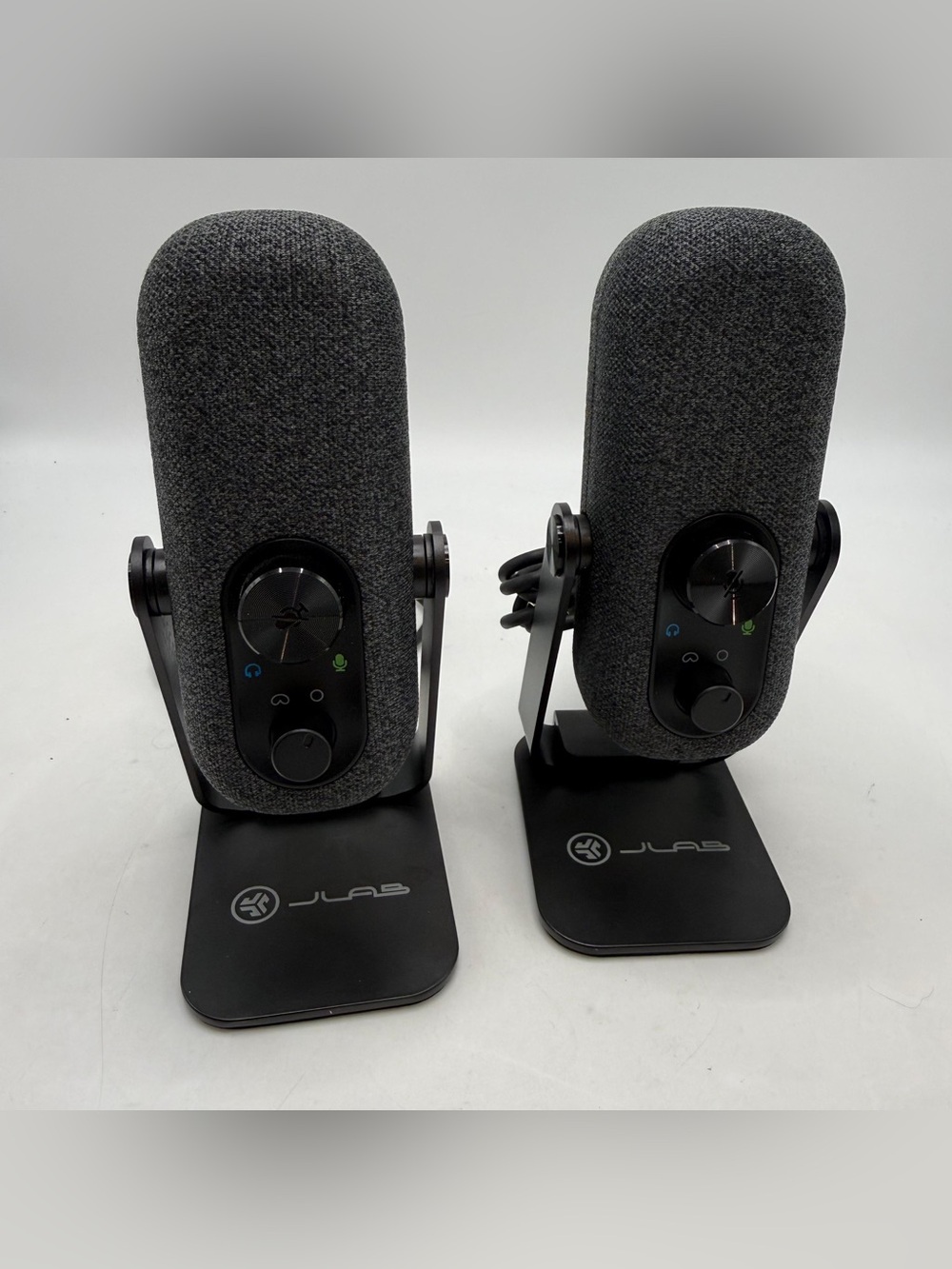 JLab Talk USB Condenser Microphone Desktop Podcast Streaming Gaming Gray